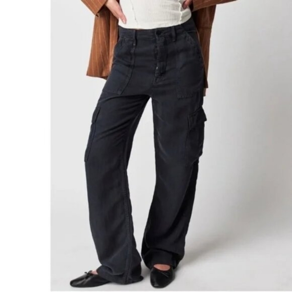 MOTHER The Private Cargo Sneak Pants, Faded Black !